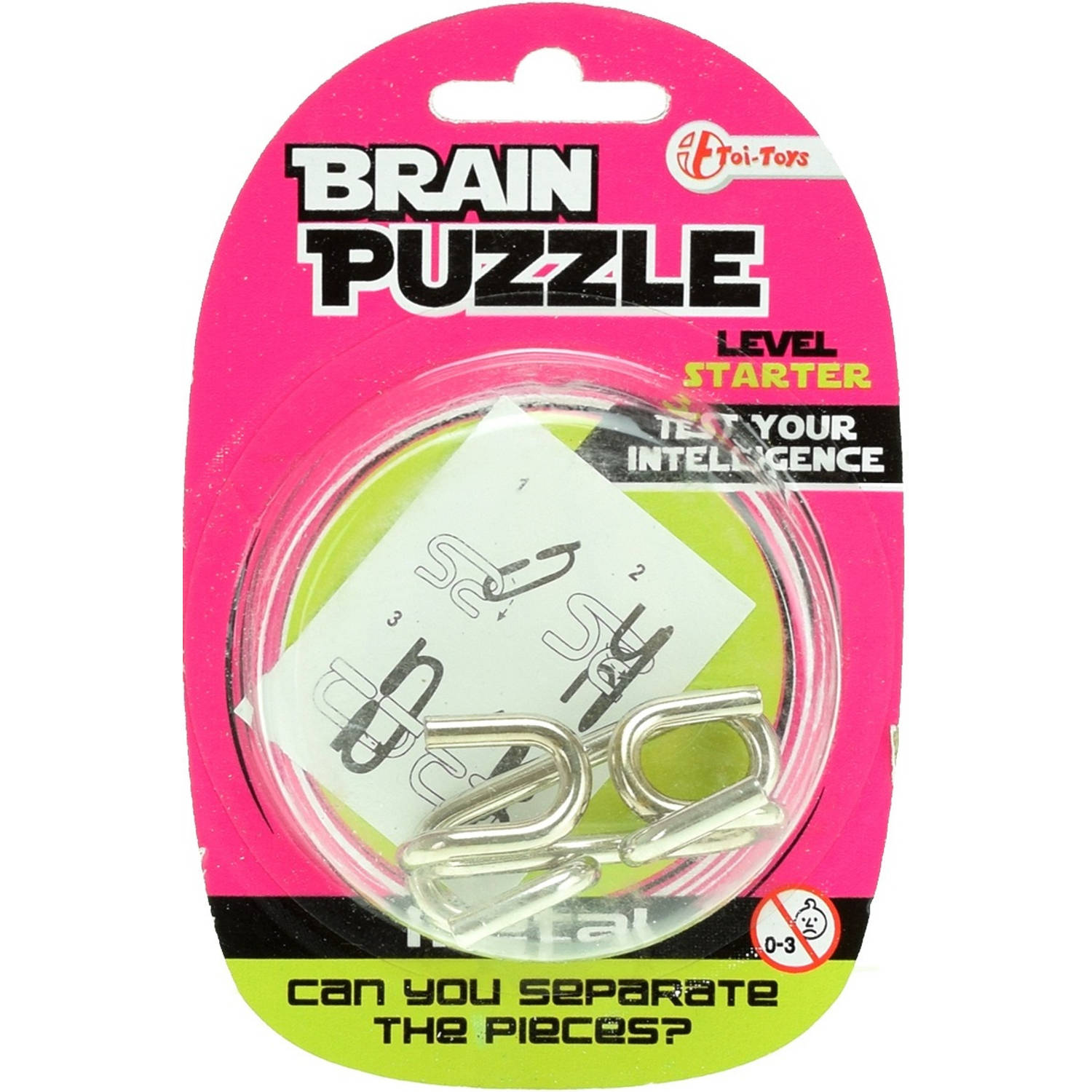 Toi-toys Breinbreker Brain Puzzle Junior 6 Cm Staal Zilver