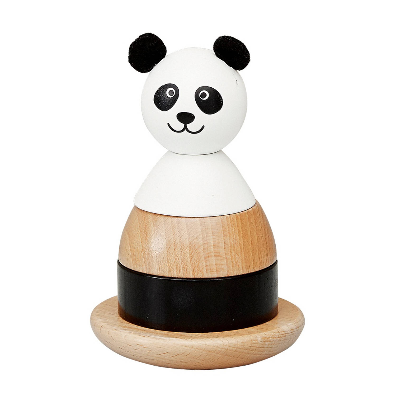 Byastrup Stapeltoren Panda 15 Cm 5-delig Wit/zwart