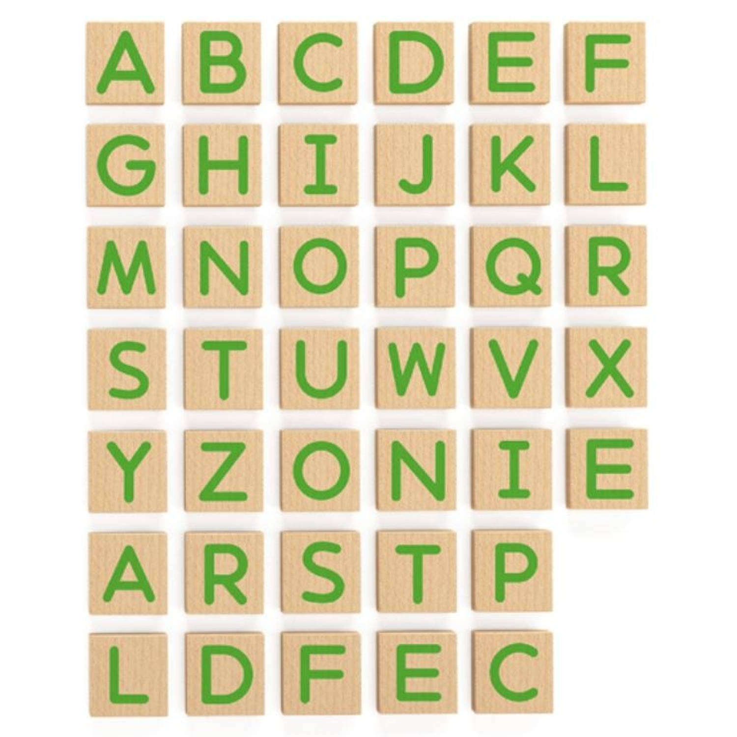 Viga Toys Magnetische (Hoofd)letters Groen 40-delig