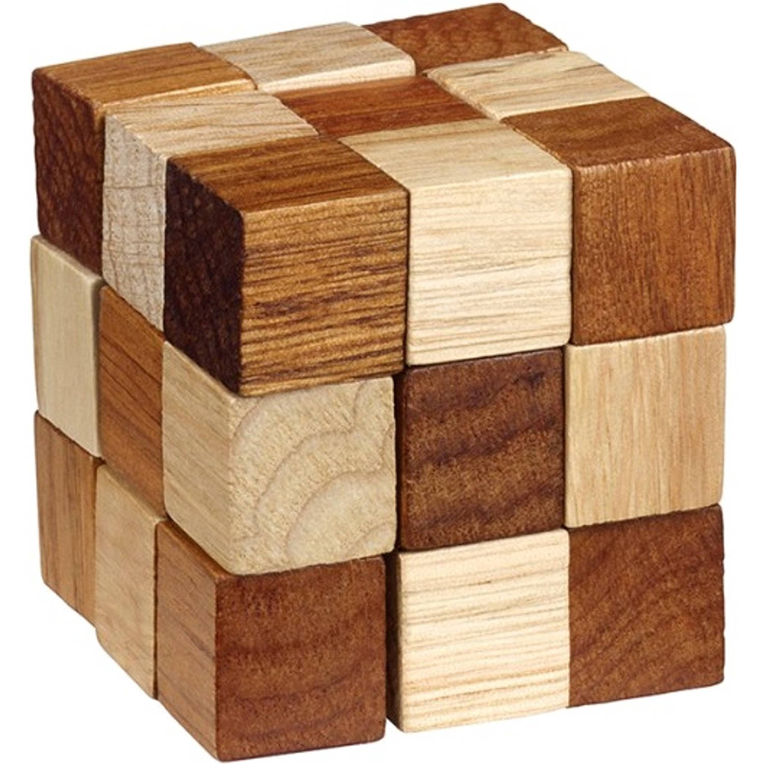 Moses Breinbreker Kubus Be Clever 6,5 Cm Hout Bruin