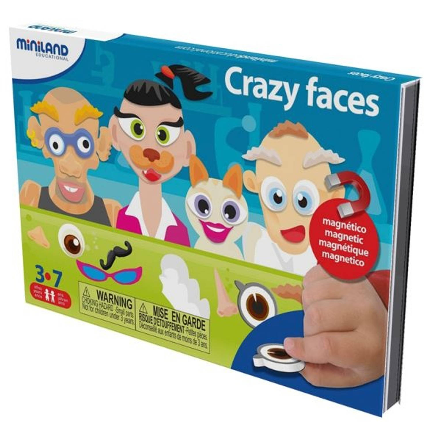 Miniland On The Go Magnetishc Taal Spel: Crazy Faces