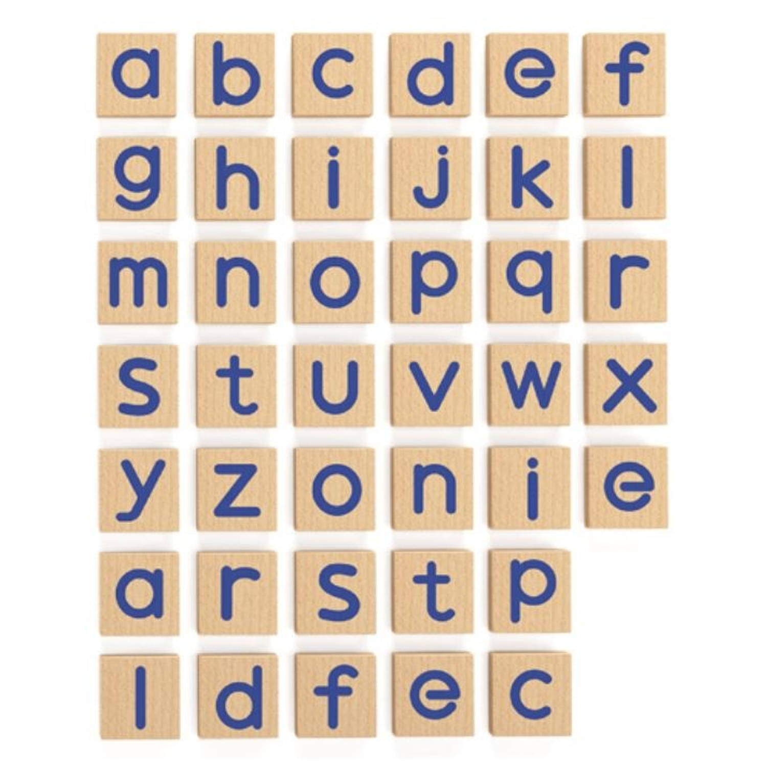 Viga Toys Magnetische Letters Blauw 40-delig