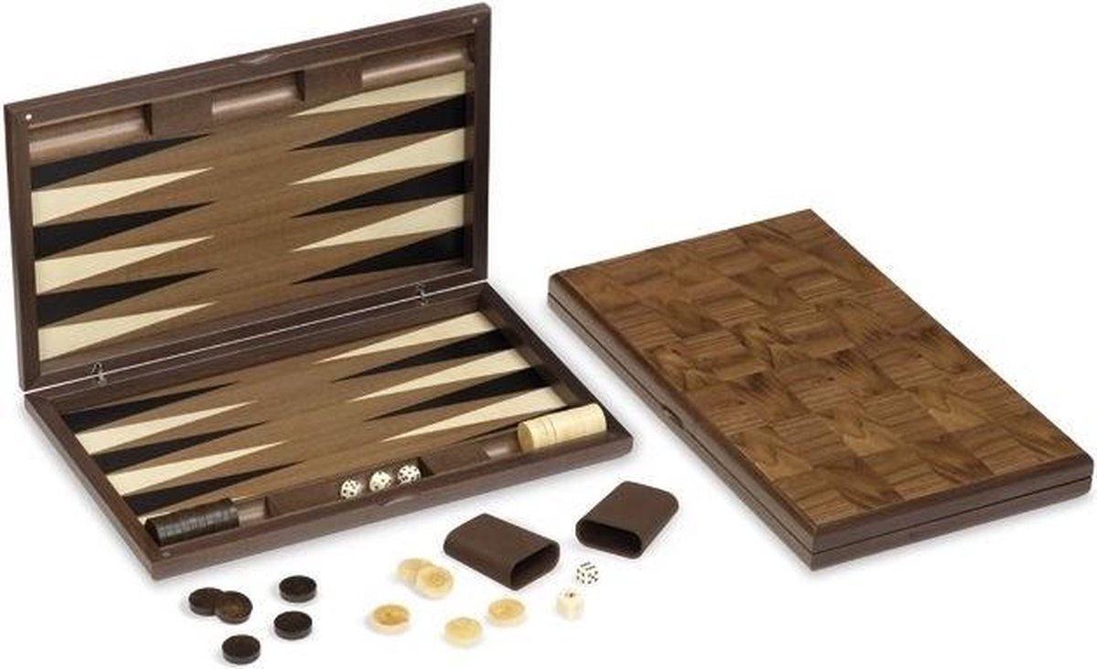 Dal Negro Backgammon 50,5 X 31 X 5 Cm Hout Bruin 9-delig