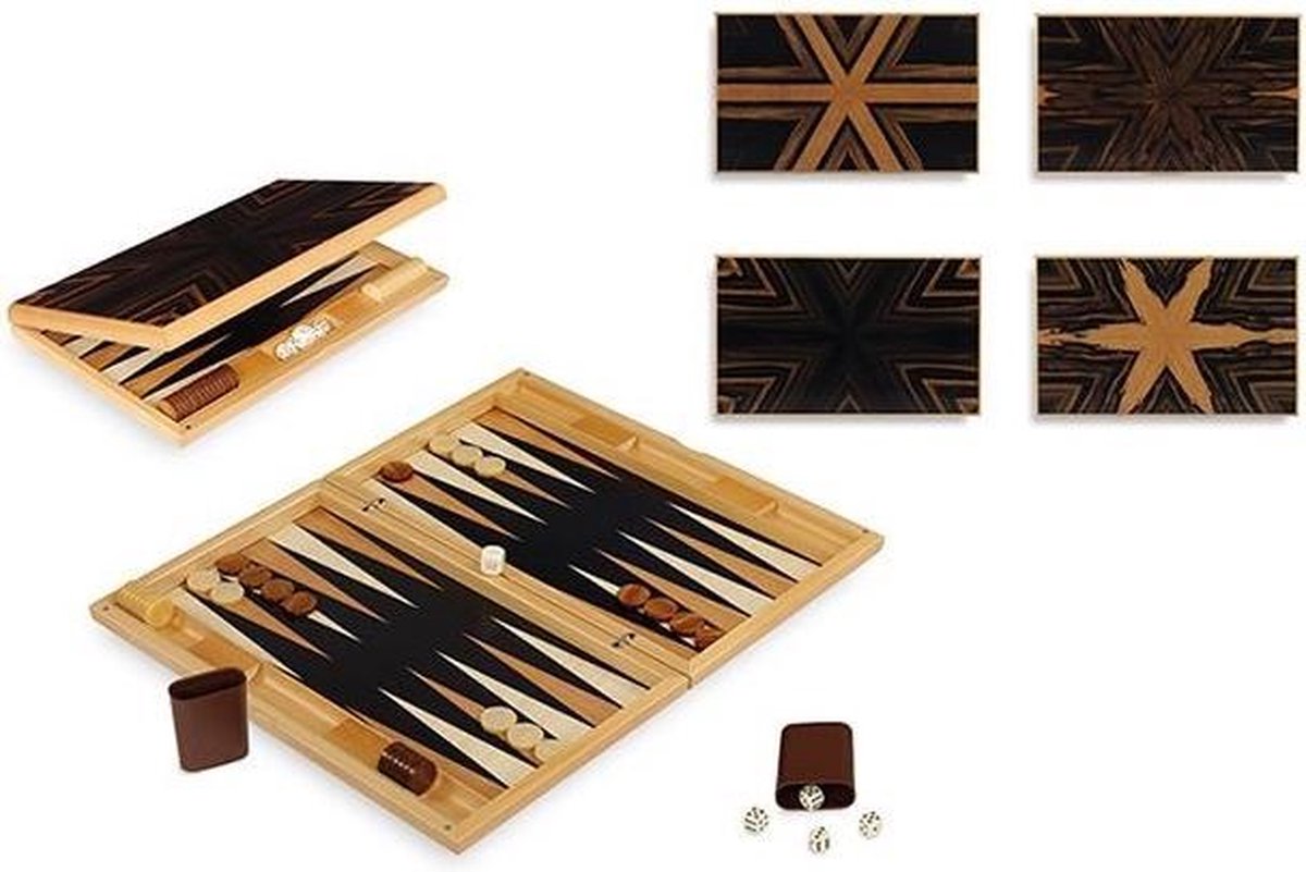 Dal Negro Backgammon 50,5 X 31 Cm Hout Bruin 35-delig