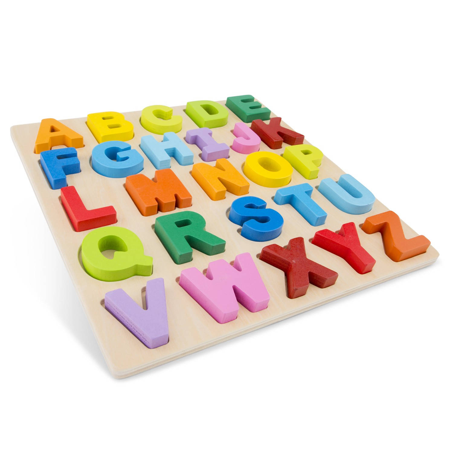 New Classic Toys Alfabet Puzzel Hoofdletters Junior 30 Cm Hout 27-delig