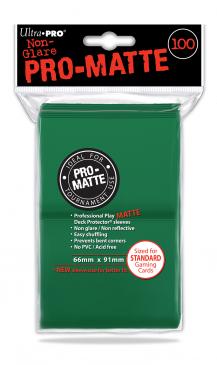 Ultra Pro-Matte Board Game Sleeves: Standard Green (66x91mm) - 100 stuks