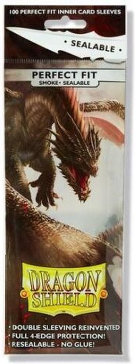 Dragon Shield Card Sleeves: Perfect Fit Sealable Inner Card Sleeves (63x88mm) - 100 stuks (Smoke)