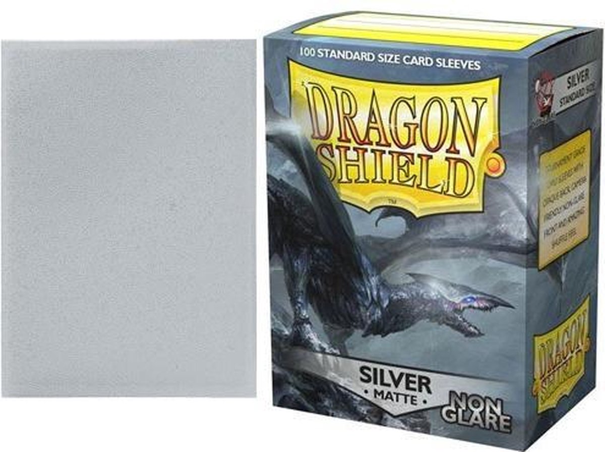 Dragon Shield Card Sleeves (Non-Glare): Standard Silver Matte (63x88mm) - 100 stuks