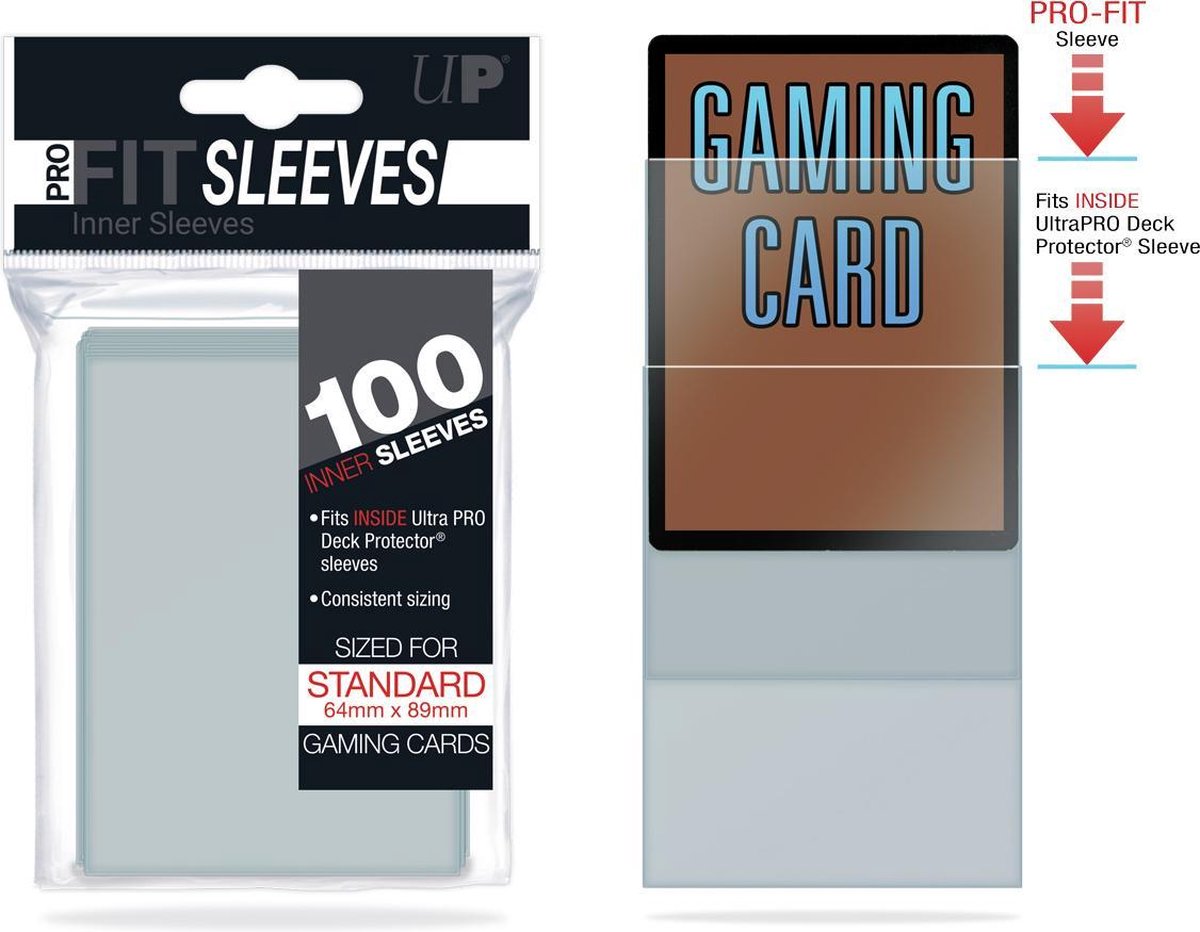 Ultra Pro-Fit Board Game Sleeves: Standard (64x89mm) - 100 stuks