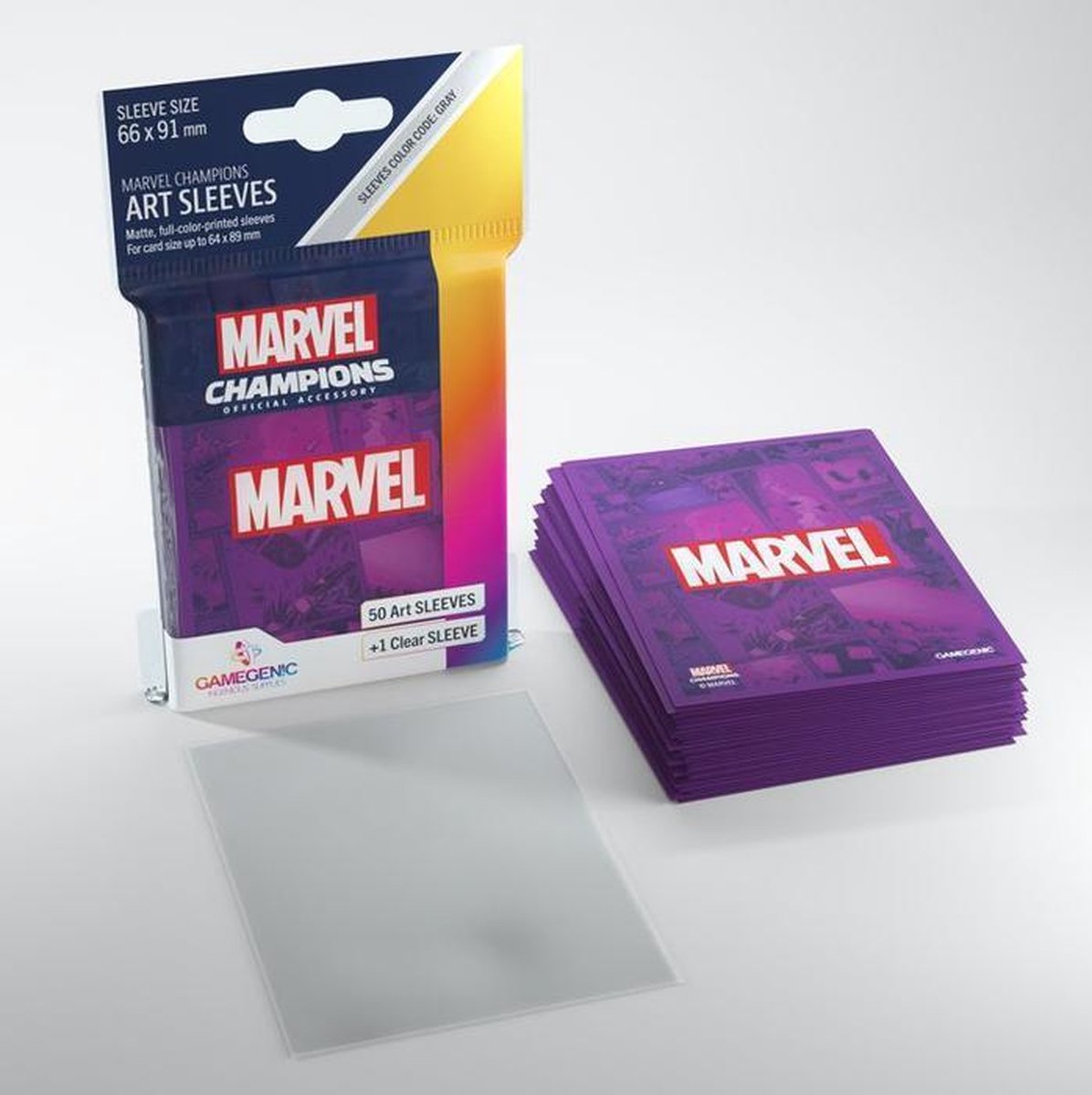 Gamegenic Marvel Champions Art Sleeves: Purple (66x91mm) - 50+1