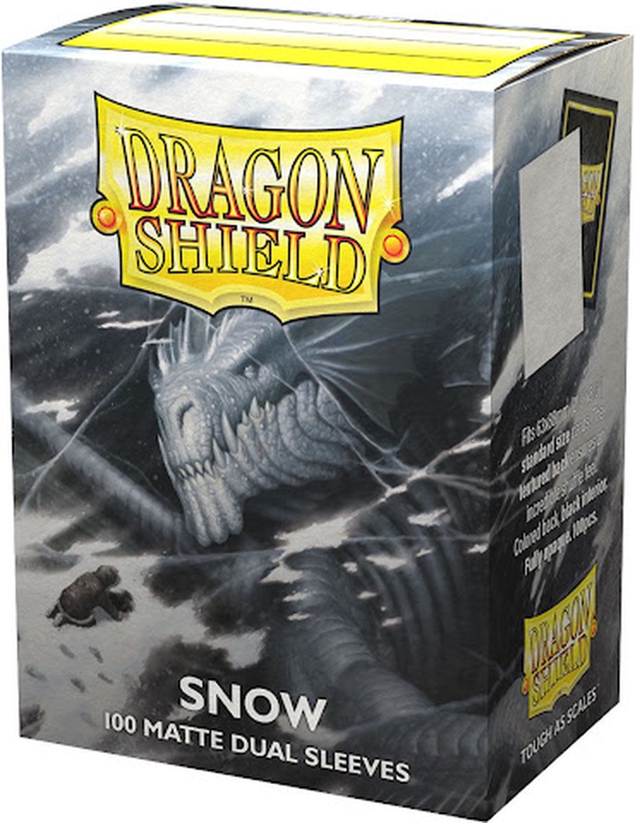 Dragon Shield Dual Matte Sleeves: Standard Snow (63x88mm) - 100x