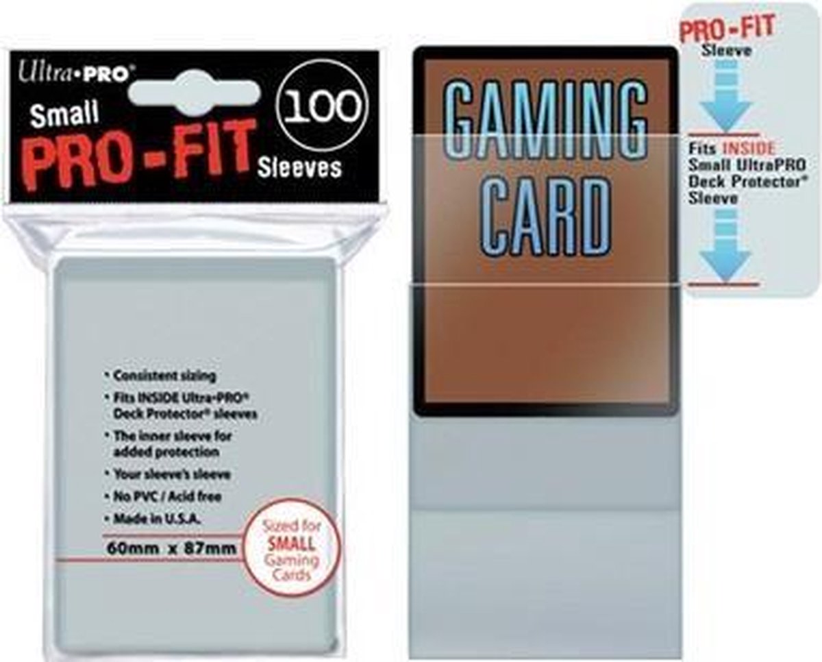 Ultra Pro-Fit Board Game Sleeves: Small (60x87mm) - 100 stuks