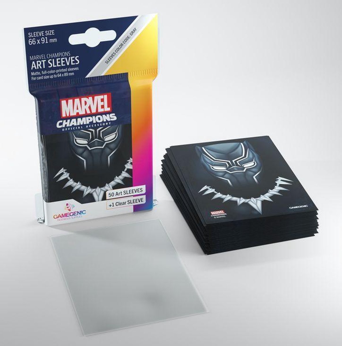 Gamegenic Marvel Champions Art Sleeves: Black Panther (66x91mm) - 50+1