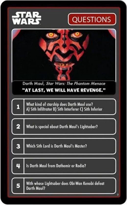 Top Trumps Quiz Star Wars