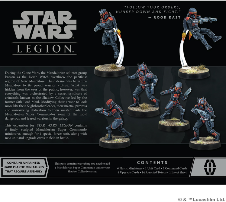 Star Wars Legion - Mandalorian Super Commandos Unit Expansion