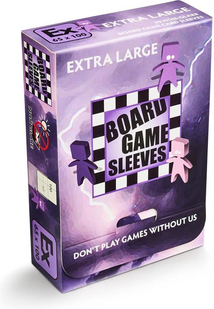 Board Game Sleeves (Non-Glare): Extra Large (65x100mm) - 50 stuks