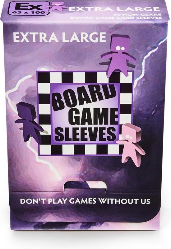 Board Game Sleeves (Non-Glare): Extra Large (65x100mm) - 50 stuks