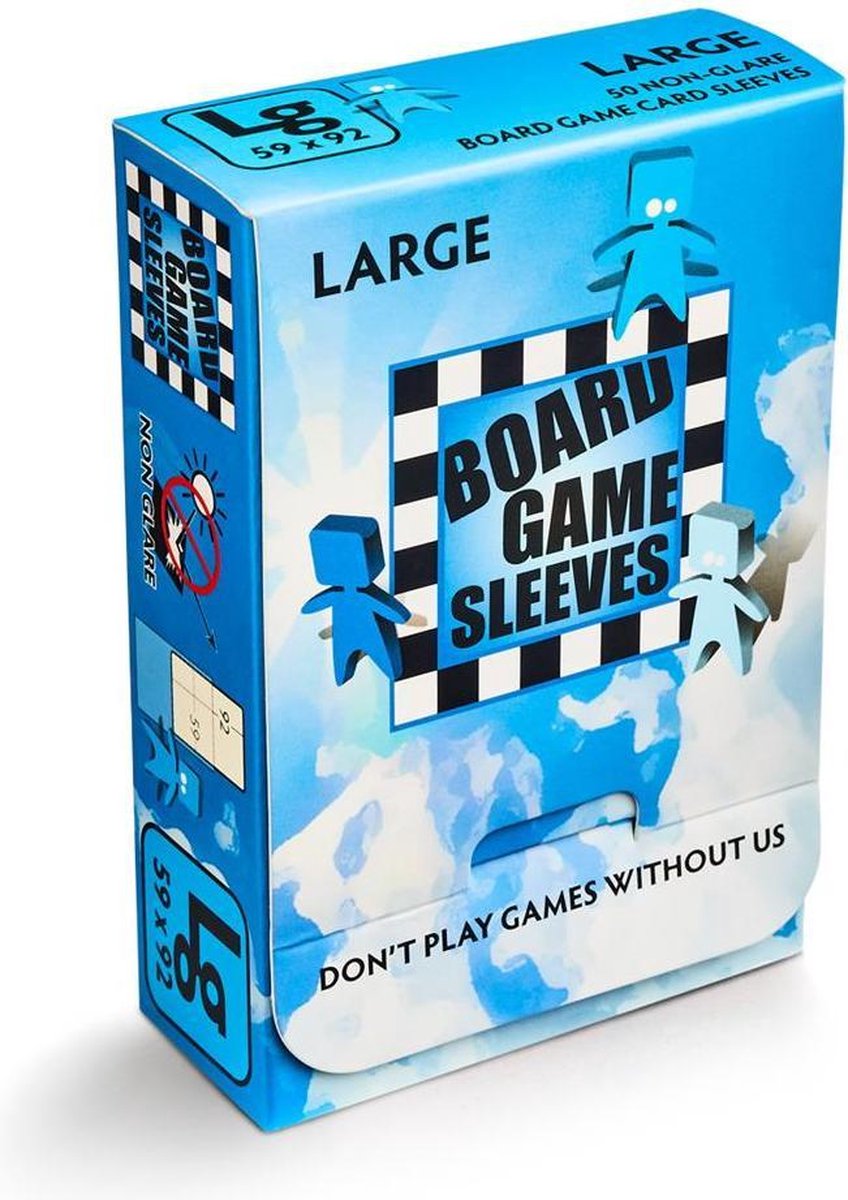 Board Game Sleeves (Non-Glare): Large (59x92mm) - 50 stuks