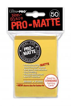 Ultra Pro-Matte Board Game Sleeves: Standard Yellow (66x91mm) - 50 stuks