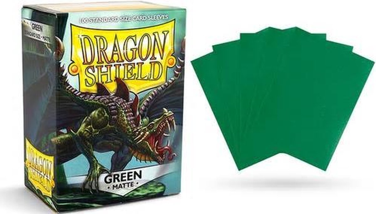 Dragon Shield Card Sleeves: Standard Matte Green (63x88mm) - 100 stuks