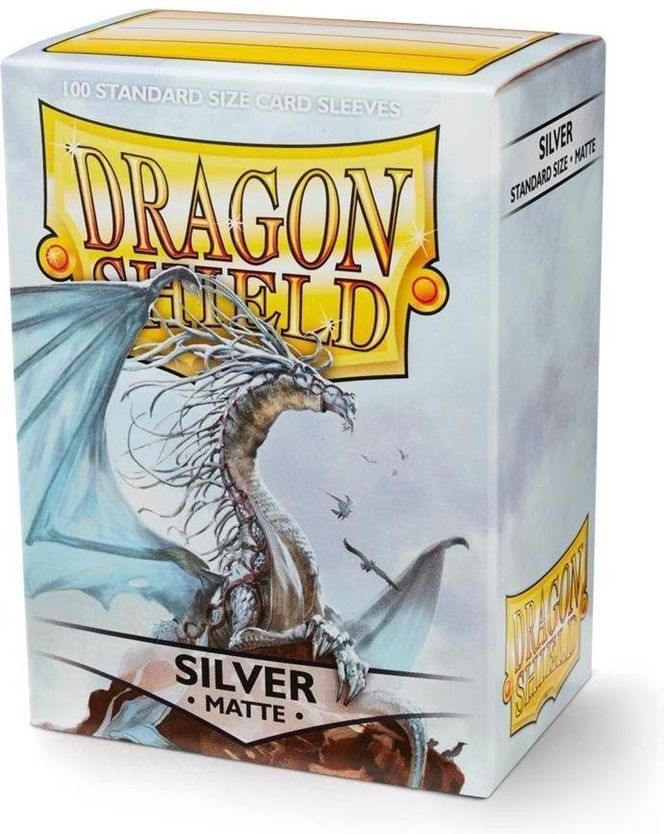 Dragon Shield Card Sleeves: Standard Matte Silver (63x88mm) - 100 stuks