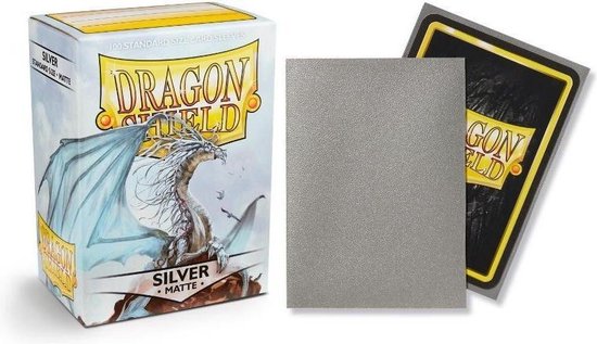 Dragon Shield Card Sleeves: Standard Matte Silver (63x88mm) - 100 stuks