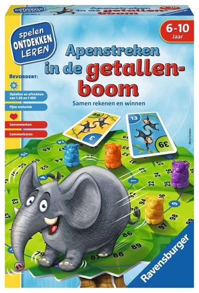 Ravensburger Apenstreken In De Getallenboom - Leerspel