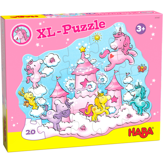 Eenhoorn Flonkerglans: Wolkenpuzzelpret - XL-Puzzle (3+)