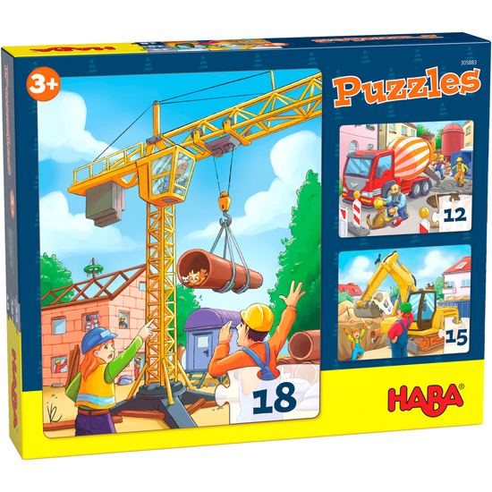 Puzzels: Bouwvoertuigen (3+)