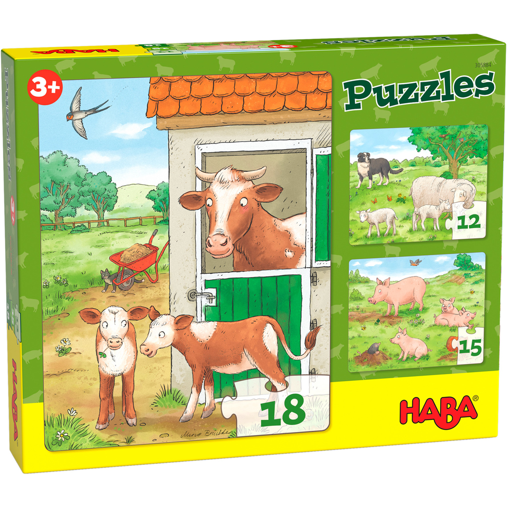 Puzzels: Jonge Boerderijdieren (3+)