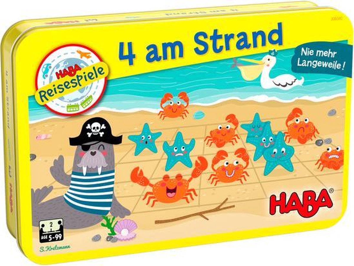 Haba Reisspel 4 Aan Het Strand Junior Metaal (De)