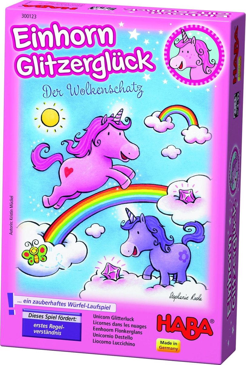 Haba Kinderspel Einhorn Glitzerglück- Der Wolkenschatz (Du)