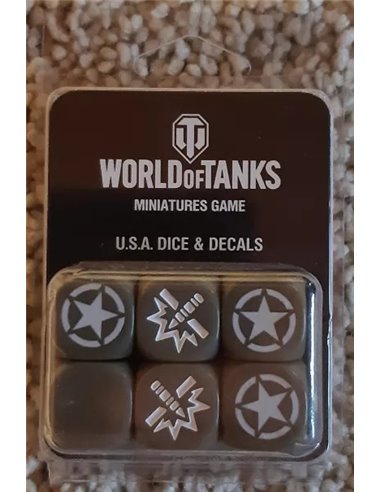 World of Tanks Miniatures Game: U.S.A. Dice and Decals