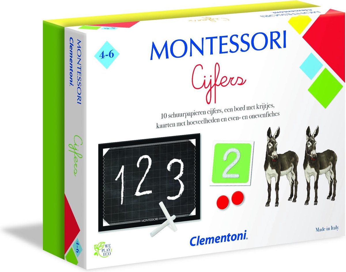 Clementoni Montessori Cijfers Leren Multicolor