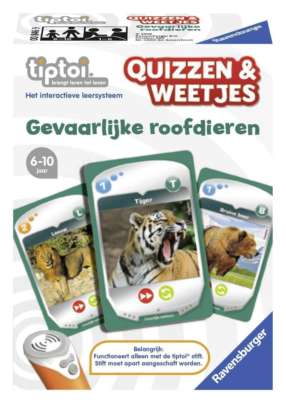 Tiptoi Quizzen & weetjes - Gevaarlijke roofdieren