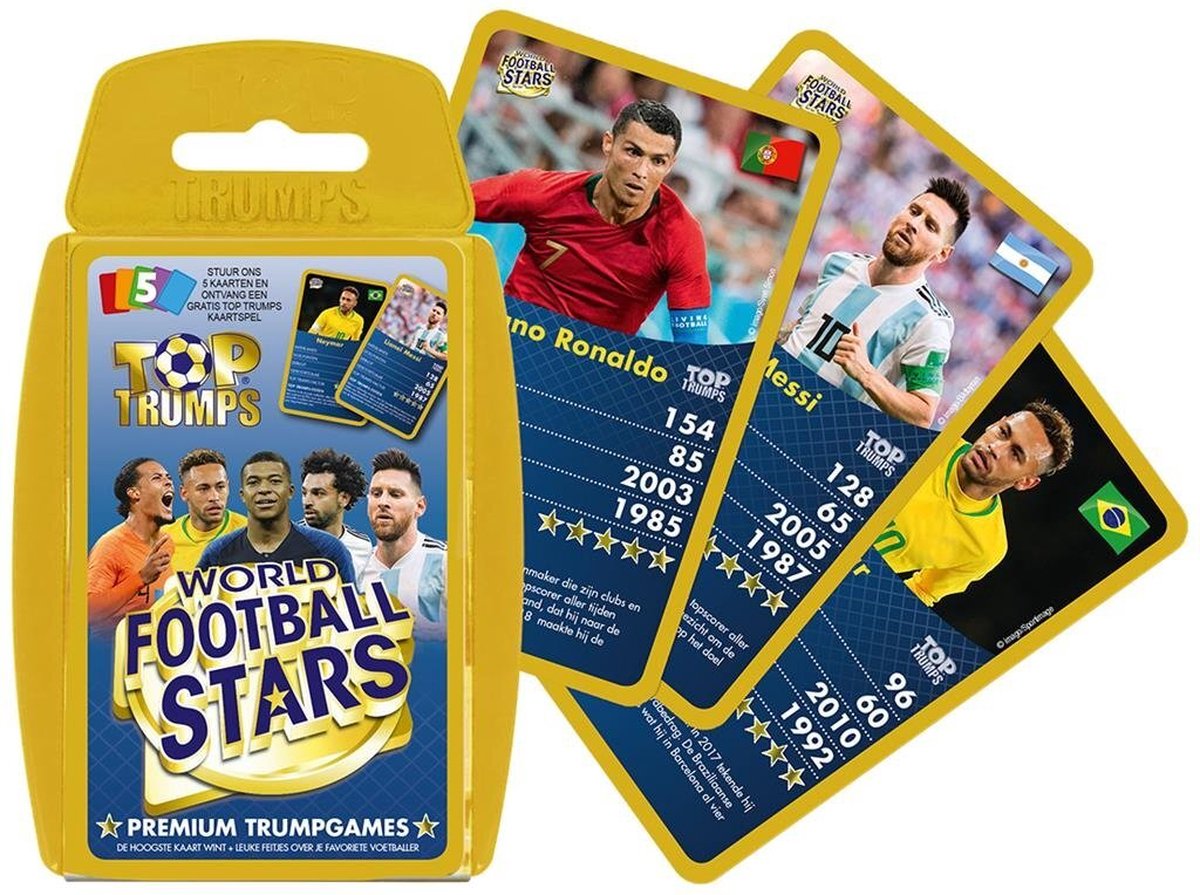 Top Trumps Wereld Voetbal Sterren Kaartspel