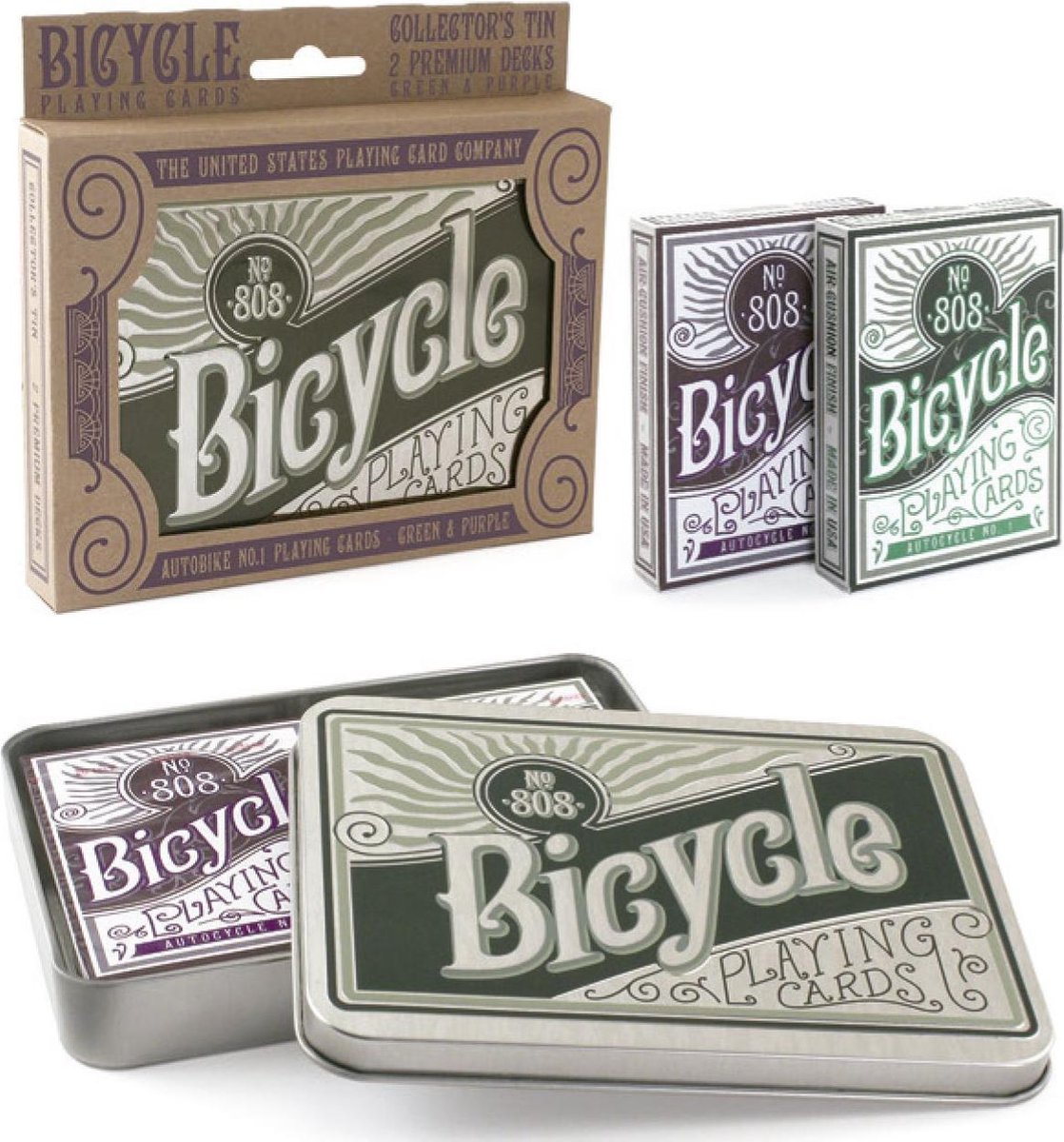 Playing Cards: Collector's Tin with 2 Premium Decks (Bicycle)