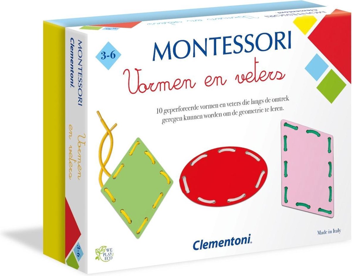 Clementoni Montessori Vormen En Veters Multicolor