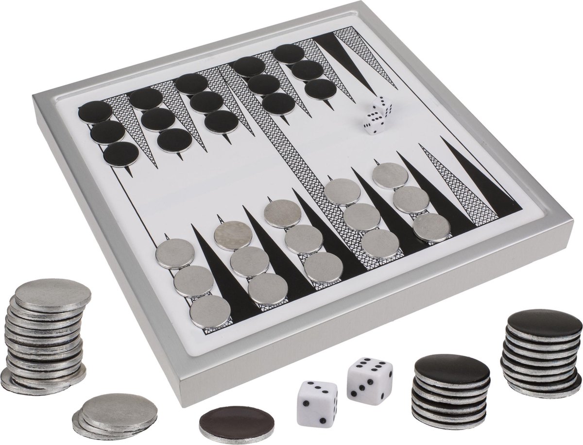 Backgammon Spel Met Metalen Fiches - Actiespellen