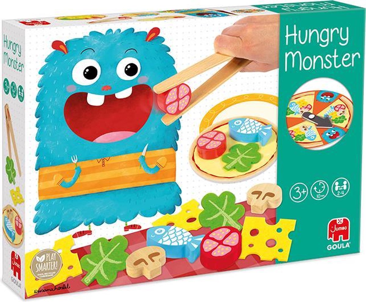 Goula Kinderspel Hungry Monster Junior Hout/vilt 27-delig