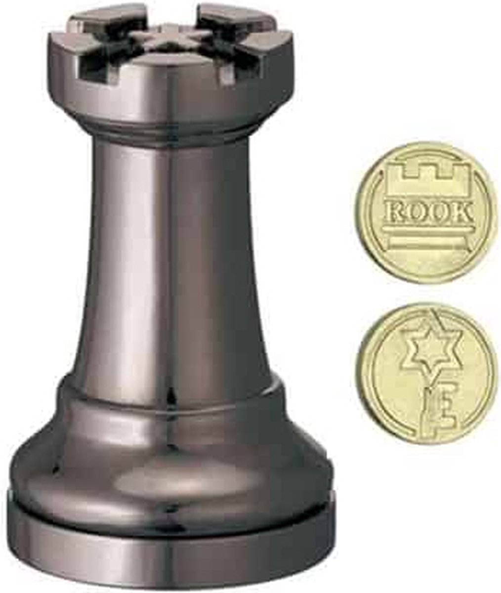 Huzzle Cast Chess Puzzle - Rook - Black Color