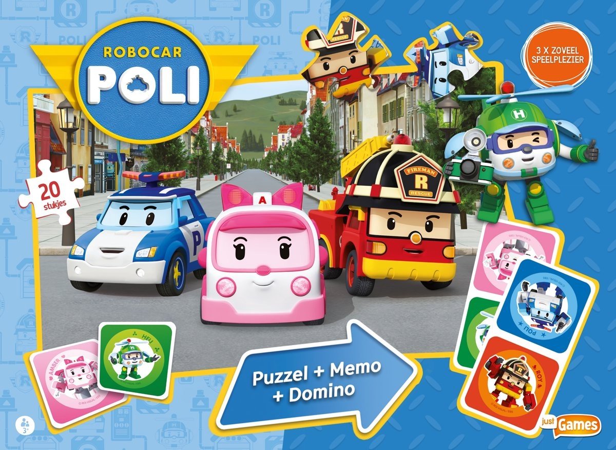 Robocar Poli - 3in1 Spellenbox