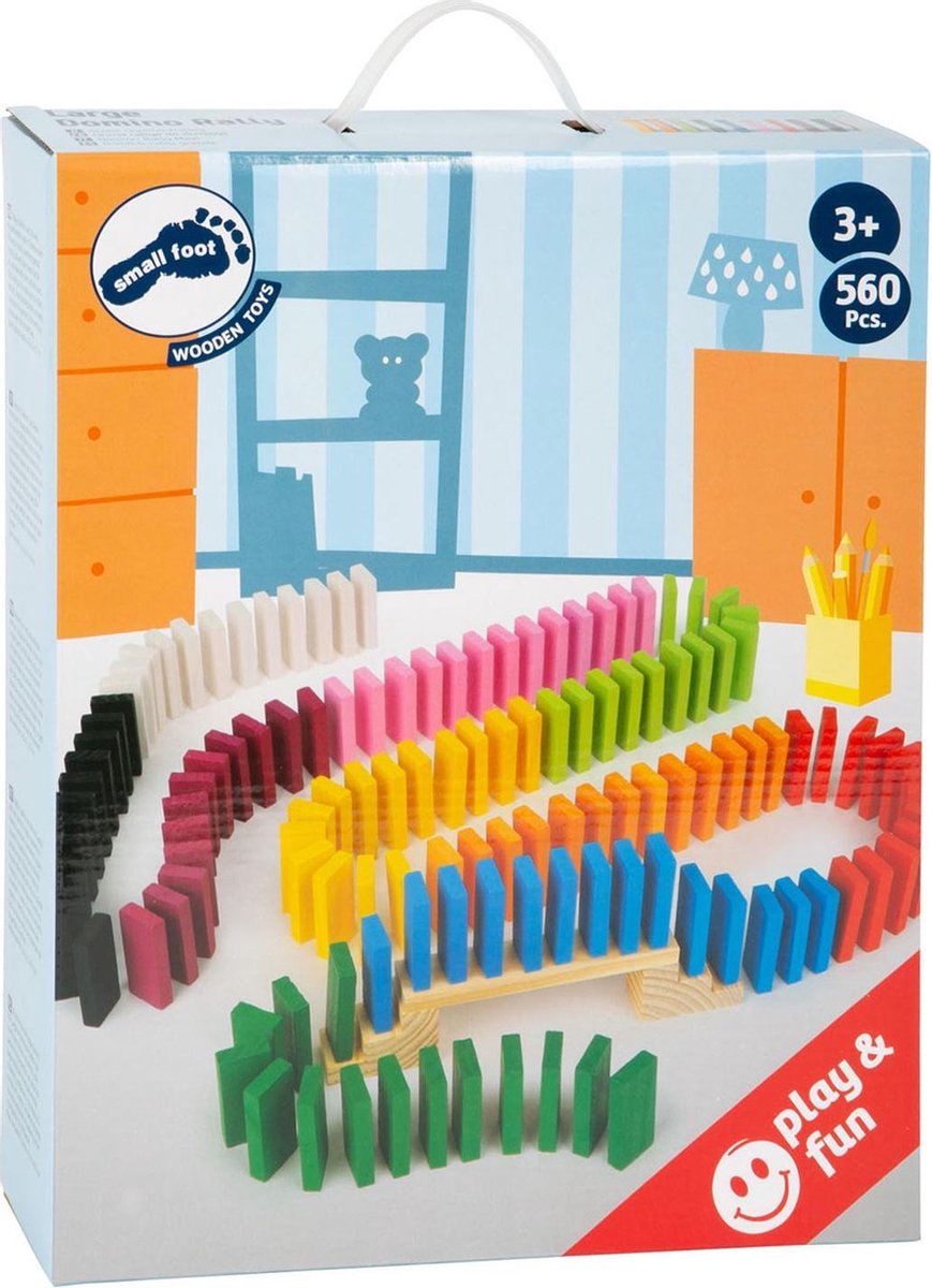 Small Foot Domino Rally Maxi 560 Houten Stenen