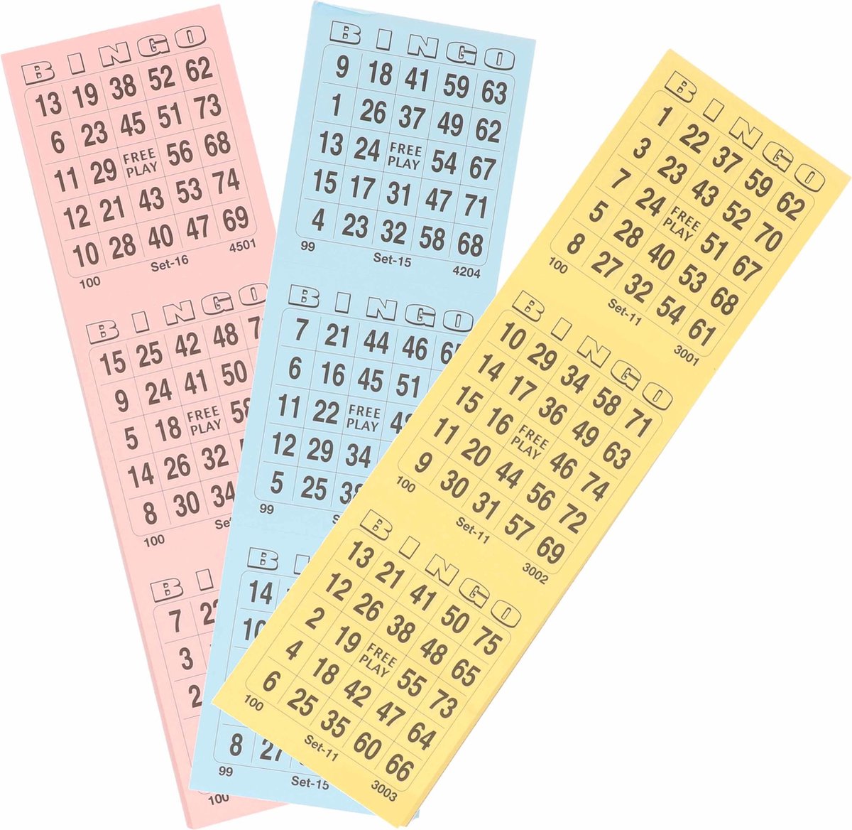 8x Blok Bingo Kaarten 1-75 Nummers - Actiespellen