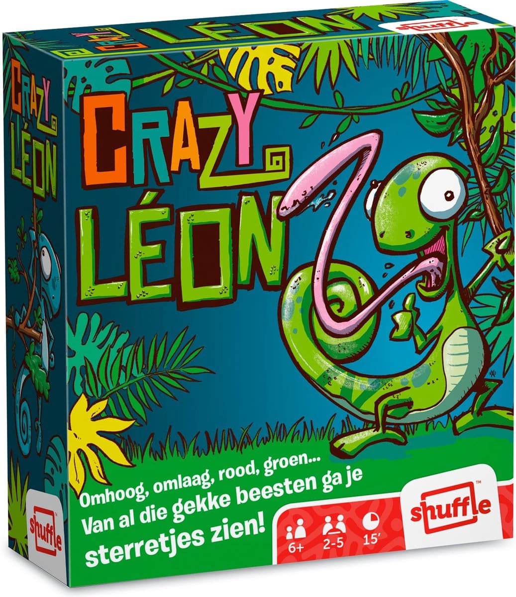 Shuffle Kaartspel Crazy Leon Junior Karton 55 Kaarten