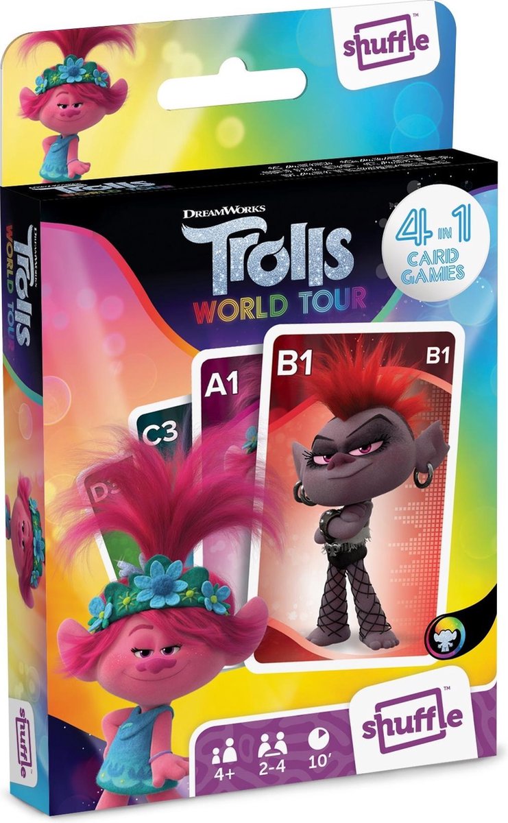 Dreamworks Kaartspel 4-in-1 Trolls Ii Karton 32-delig