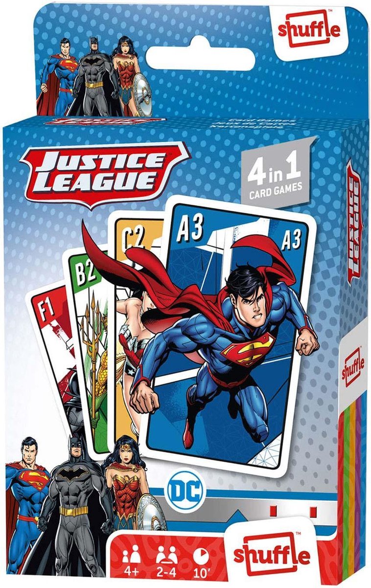 Justice League 4in1 Shuffle Kaartspel