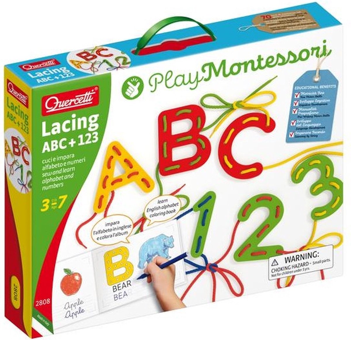 Quercetti Cijfers En Letterlijn Abc+123 Play Montessori