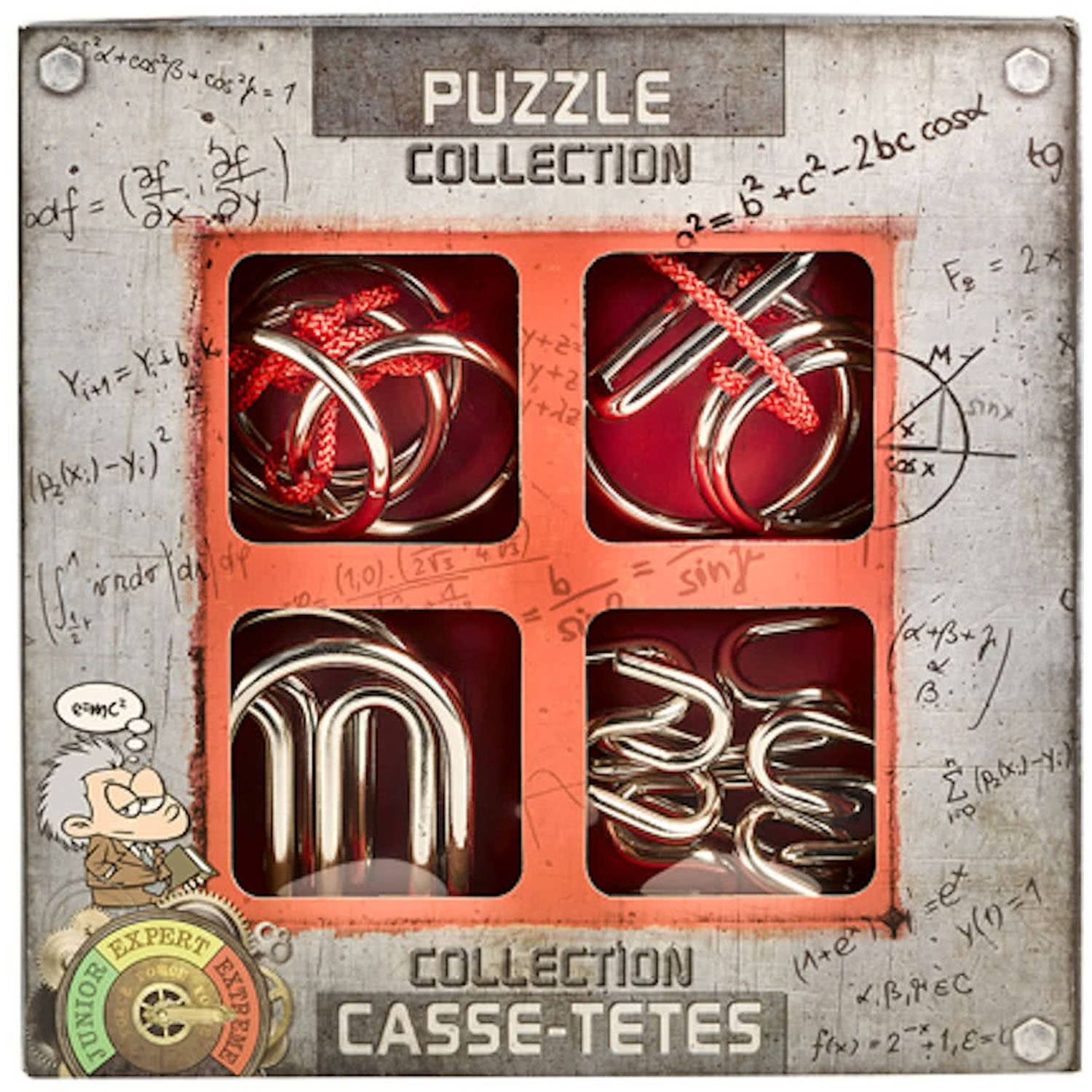 Eureka 3d Puzzle Breinbrekerset Extreme Metal 4-delig Rood