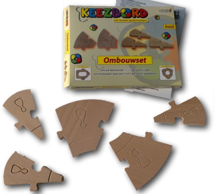 Keezbord Ombouwset 3-5-7 Personen Hout